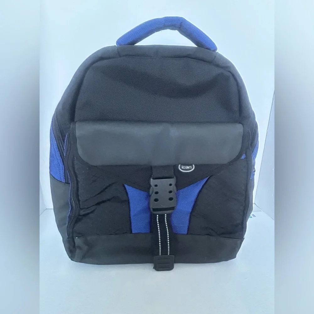 Icon Laptop Tech Pack, 16” Black And Blue‎ Multiple Compartments Sturdy